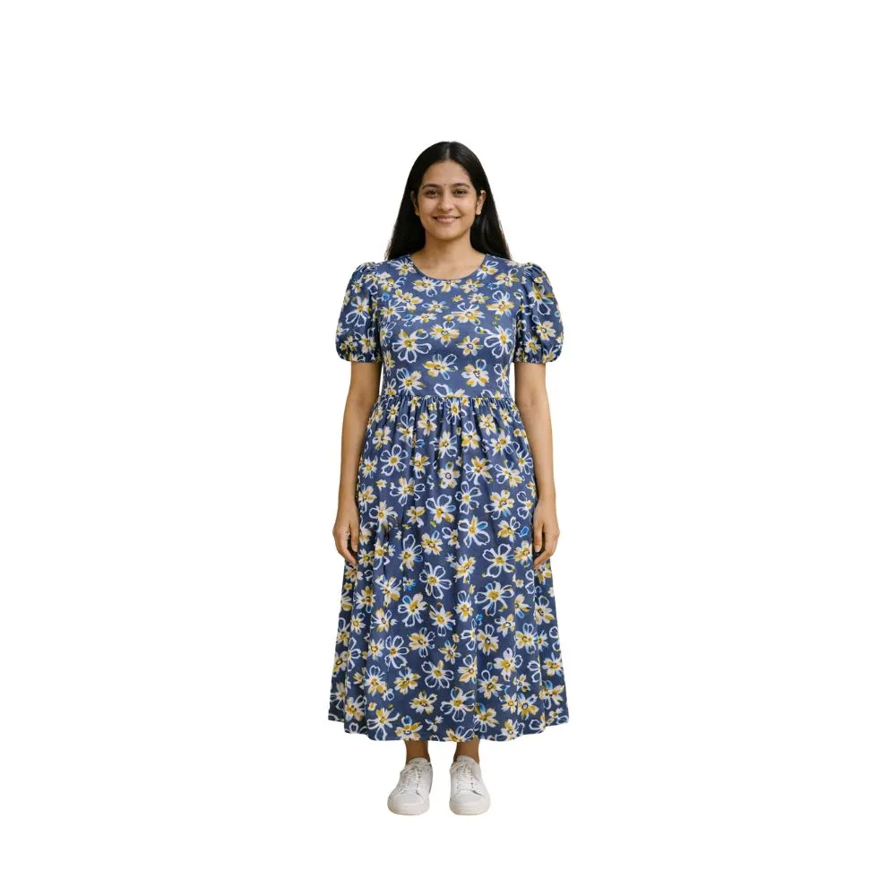 Women's Zipless Feeding Wear Puff Sleeve
